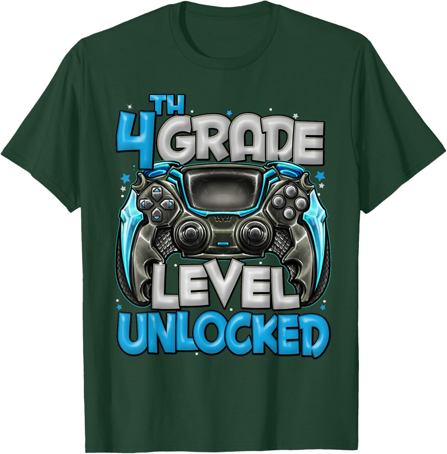 4th Grade Level Unlocked Game On 4th Grade Back To School T-Shirt - T-Shirt | Forest