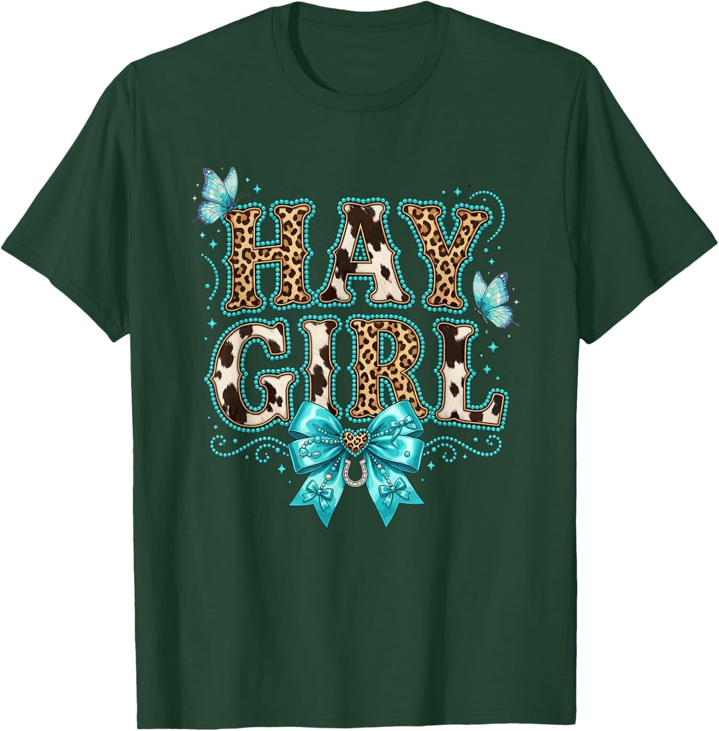 Cowgirl Leopard Cow Print T-Shirt - T-Shirt | Forest