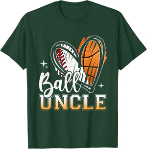 Ball Uncle Baseball Basketball Uncle Fathers Day T-Shirt - T-Shirt | Forest