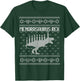 Funny Ugly Hanukkah Sweater Shirt Dinosaur Trex Menorasaurus T-Shirt - T-Shirt | Forest