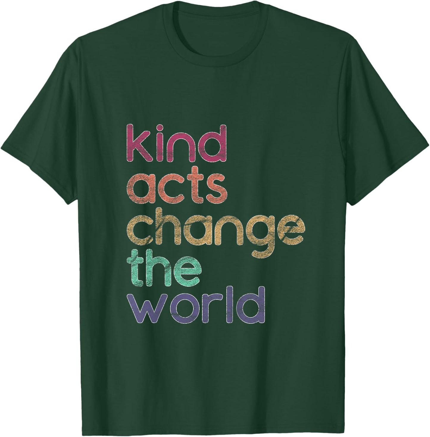 Kindness Shirt for Toddlers & Kids, Change The World Rainbow T-Shirt - T-Shirt | Forest