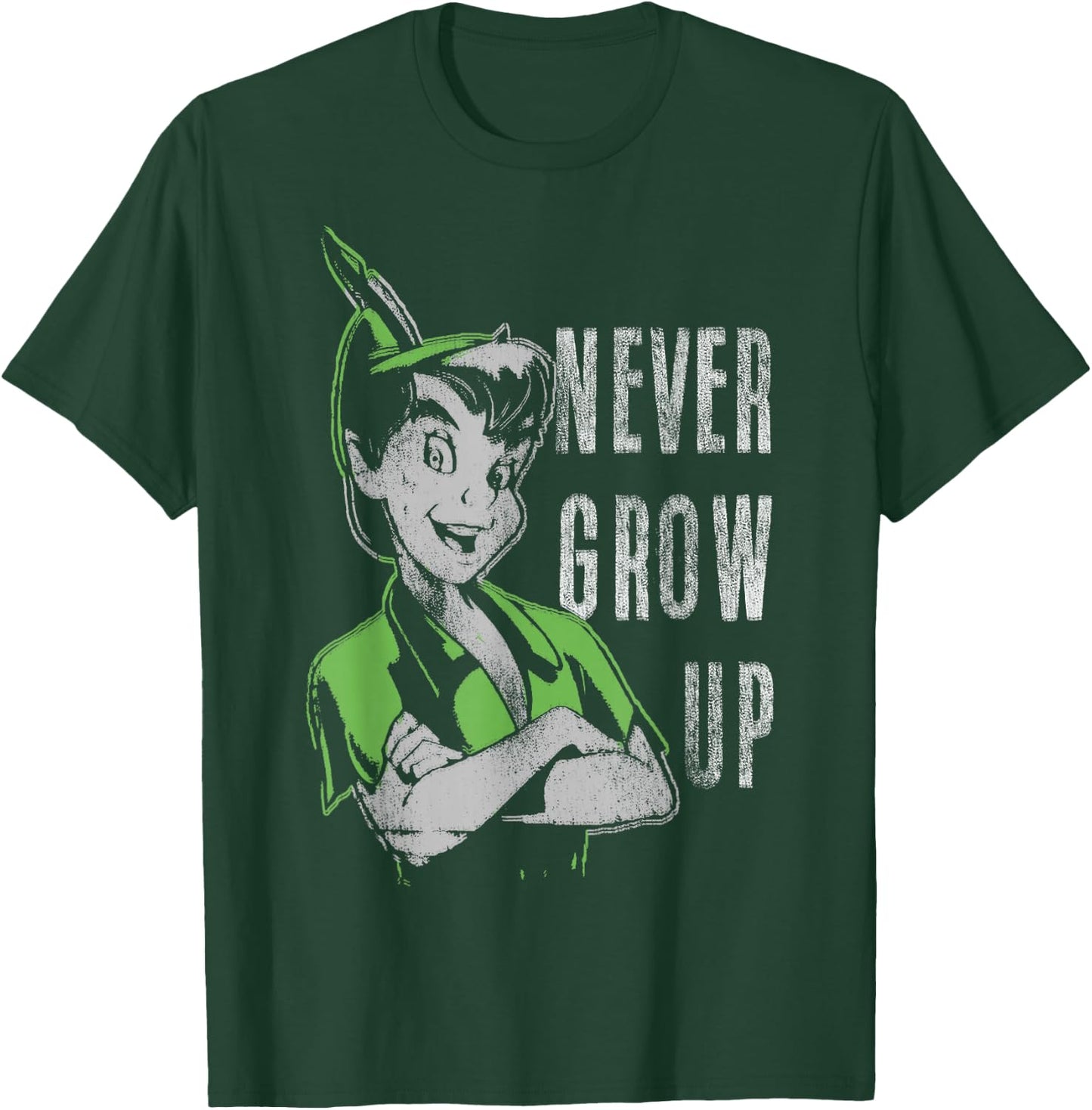 Disney Peter Pan Never Grow Up Vintage Portrait Small T-Shirt - T-Shirt | Forest