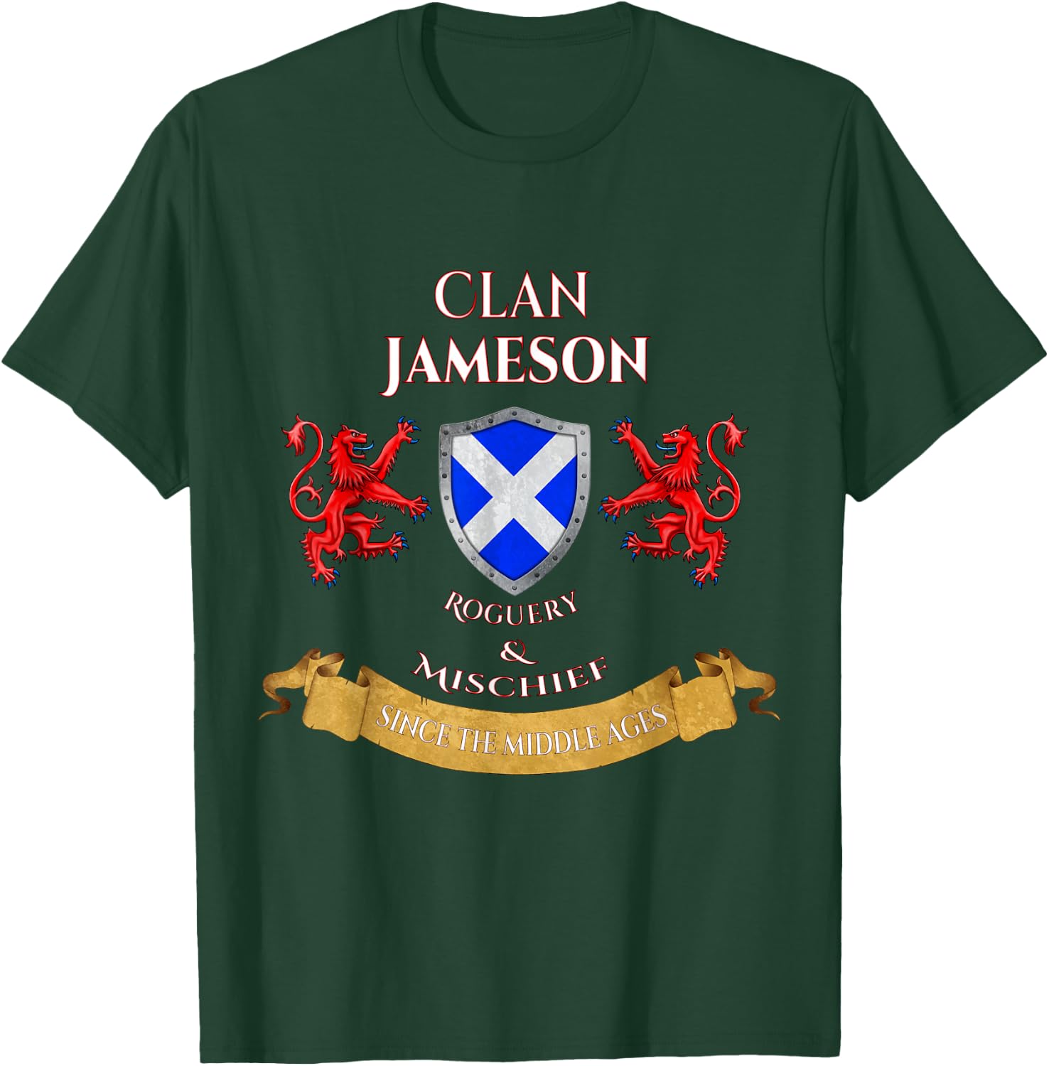 Jameson Scottish Family Clan Middle Ages Mischief T-Shirt - T-Shirt | Forest