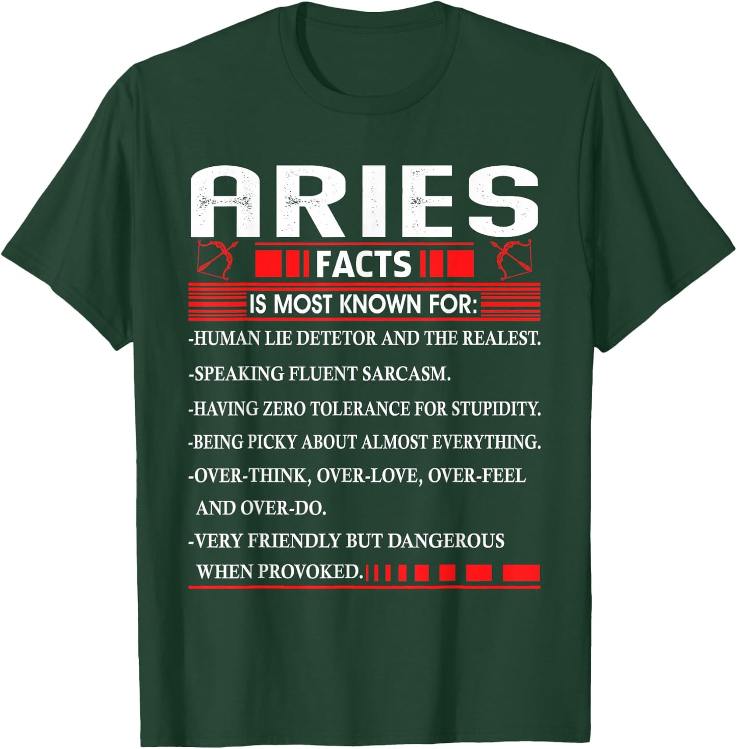Aries Zodiac Birthday Aries Facts Gift Funny Small T-Shirt - T-Shirt | Forest