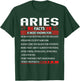 Aries Zodiac Birthday Aries Facts Gift Funny Small T-Shirt - T-Shirt | Forest