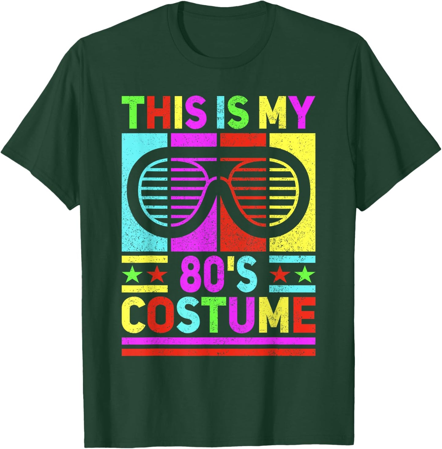 This is My 80s Costume 80 Styles Men 80's Disco 1980s Outfit T-Shirt - T-Shirt | Forest