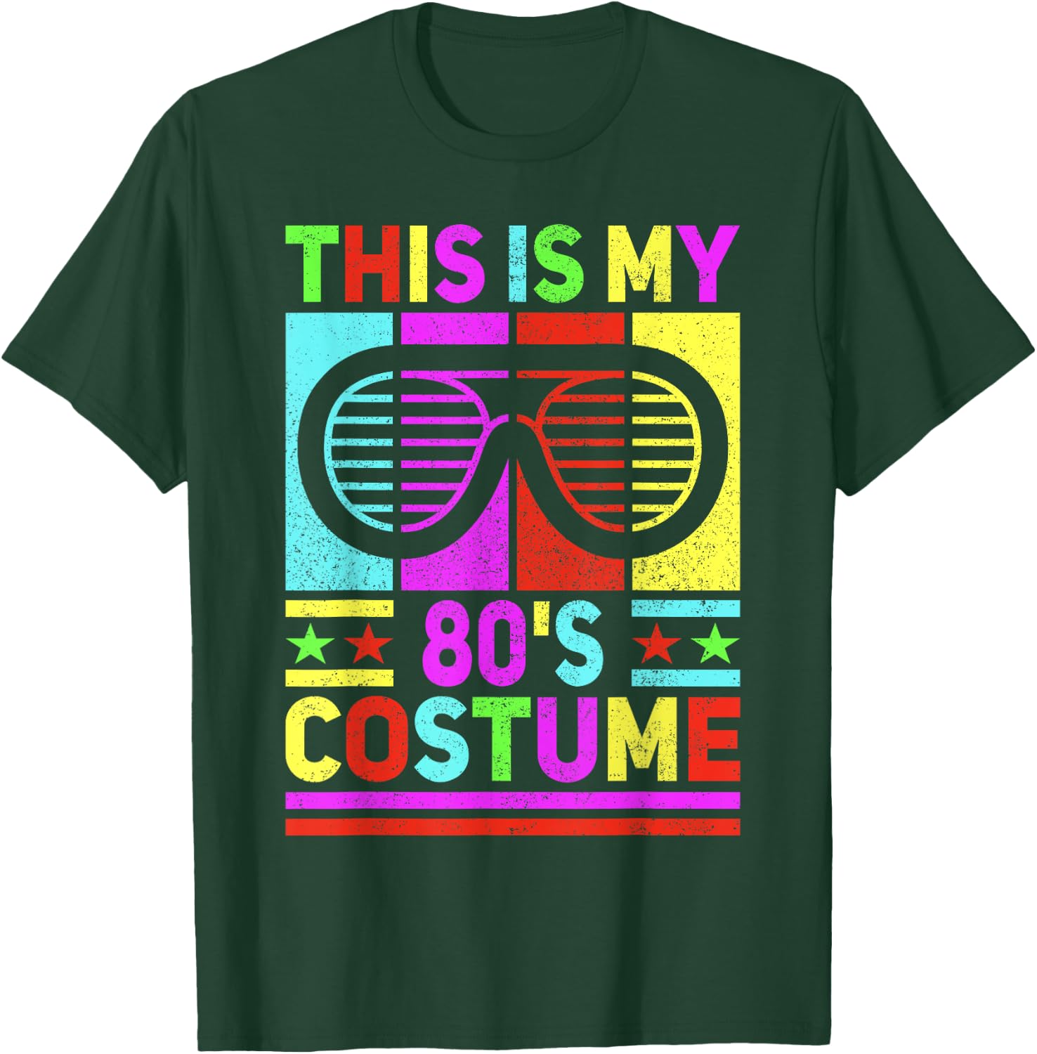 This is My 80s Costume 80 Styles Men 80's Disco 1980s Outfit T-Shirt - T-Shirt | Forest