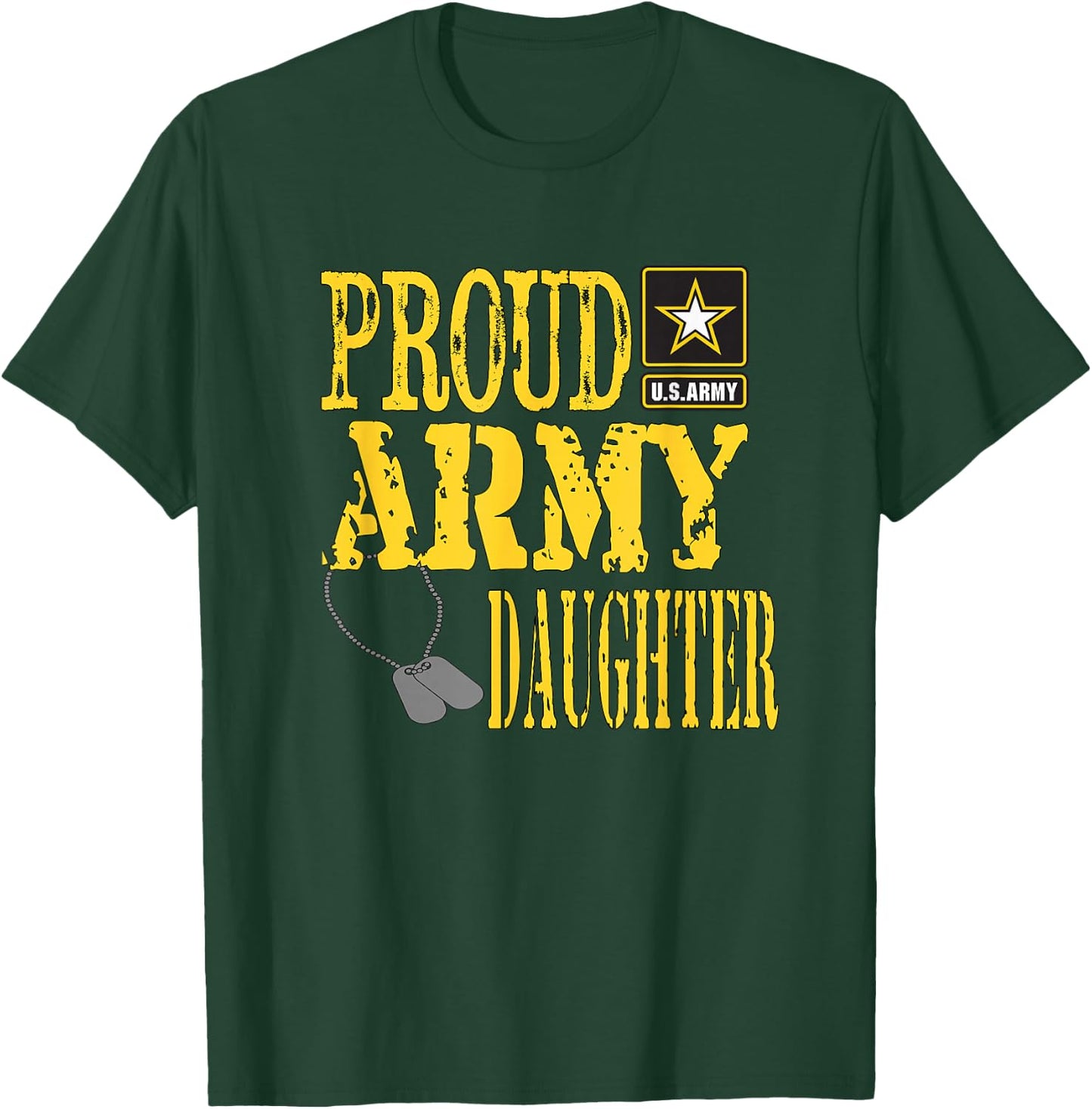 Proud Army Daughter Military Pride T-Shirt - T-Shirt | Forest