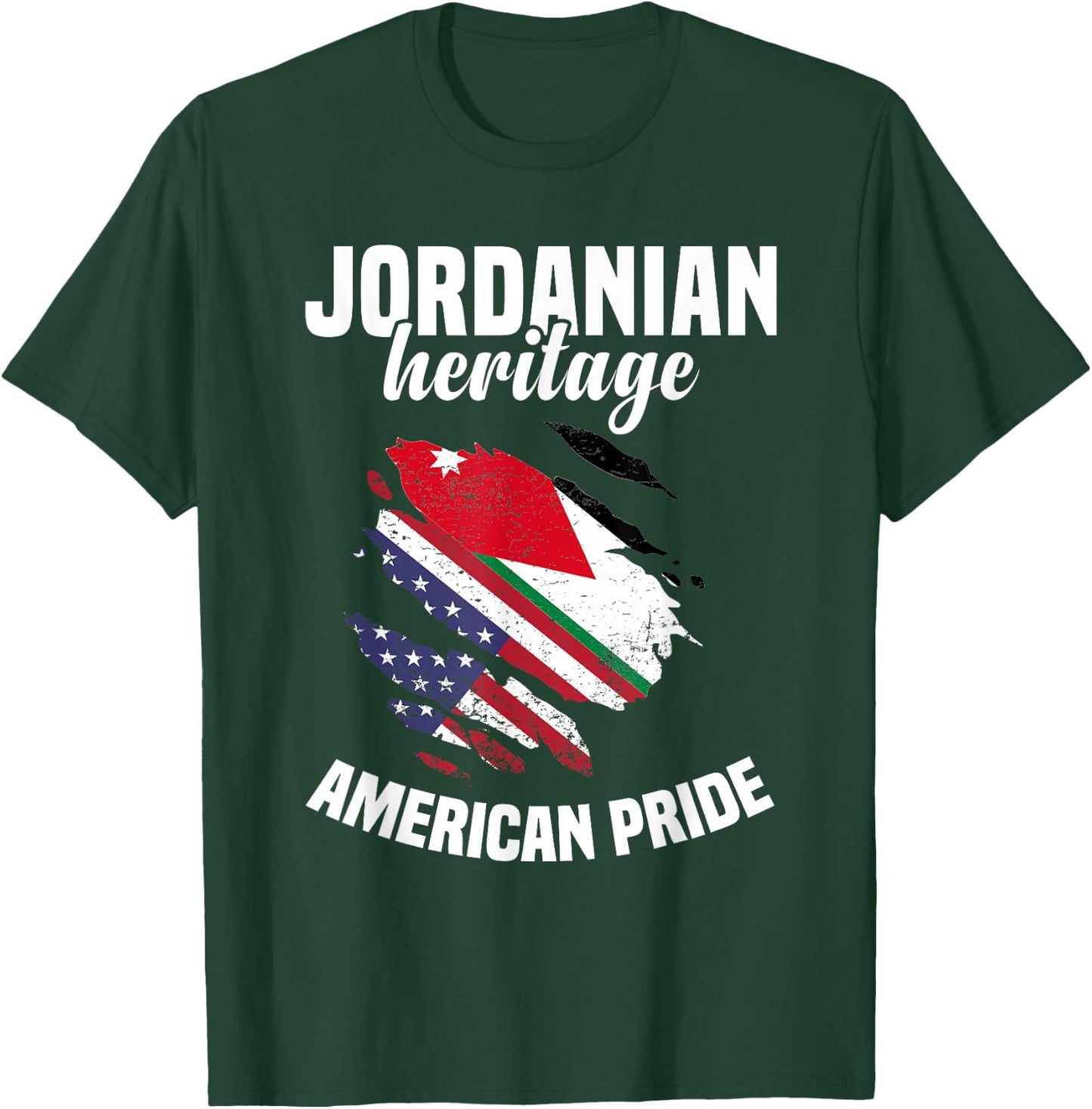 Jordan Flag Outfit American Flags US Uniform Jordanian T-Shirt - T-Shirt | Forest