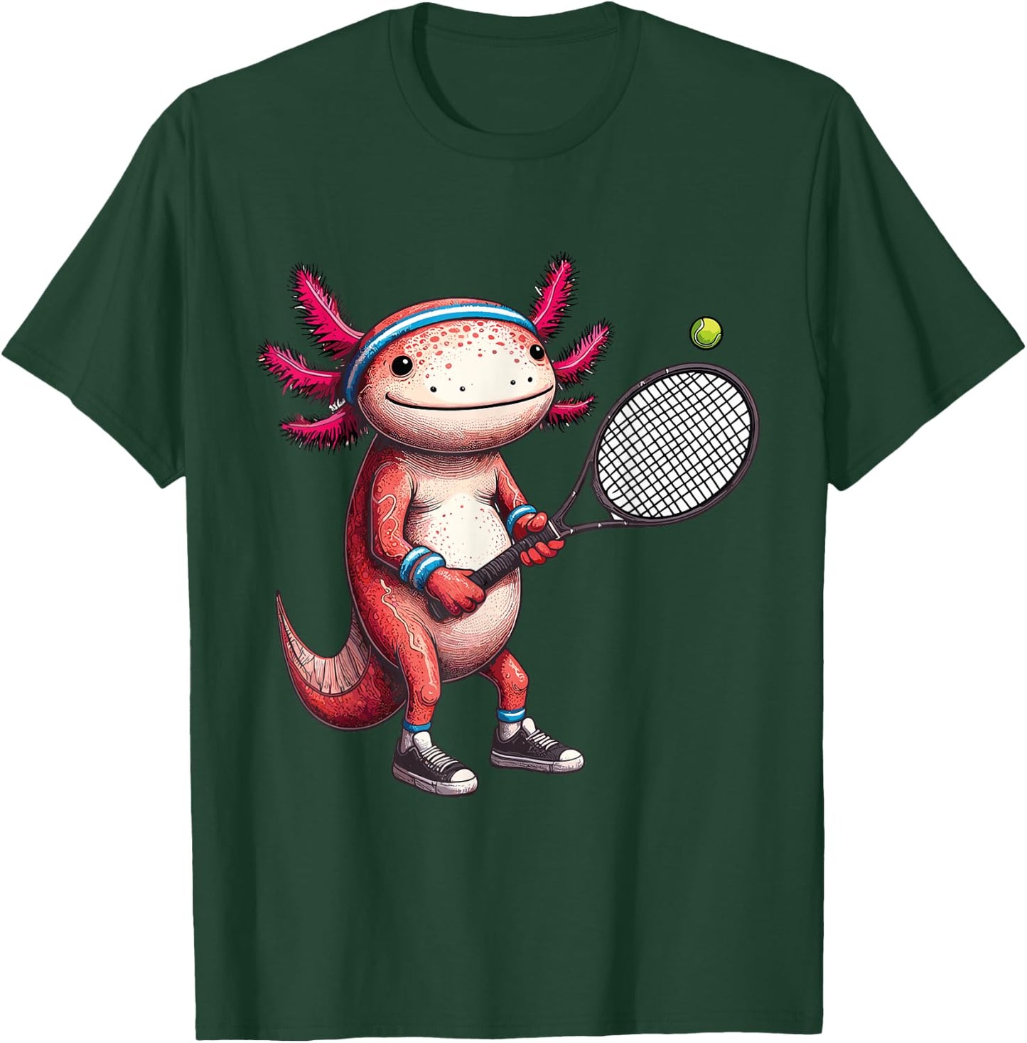 Axolotl Tennis Club Animals Sport Tournament Players T-Shirt - T-Shirt | Forest