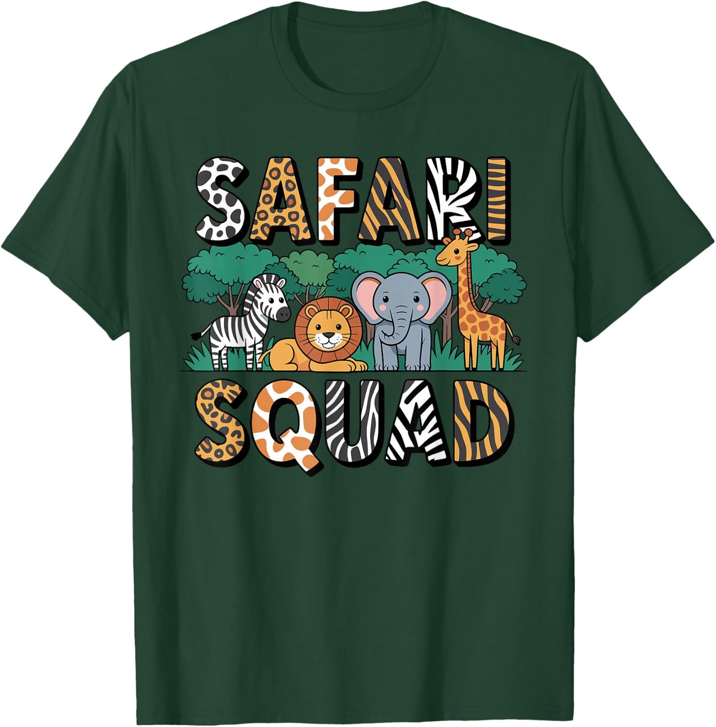 Funny Safari Costume for Kids Men Women Africa Safari Lover T-Shirt - T-Shirt | Forest