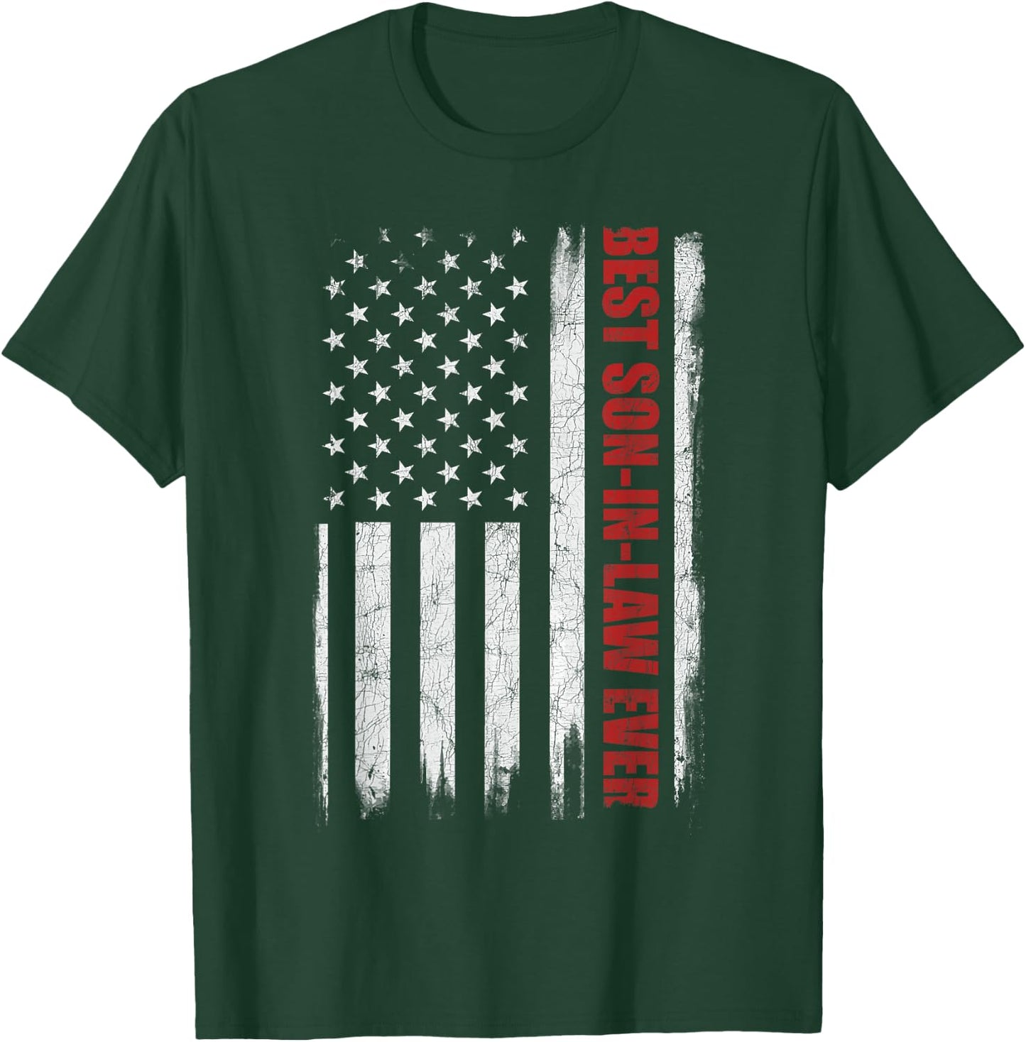 Funny Best Son In-Law Ever, US American Flag Son In-Law Men T-Shirt - T-Shirt | Forest