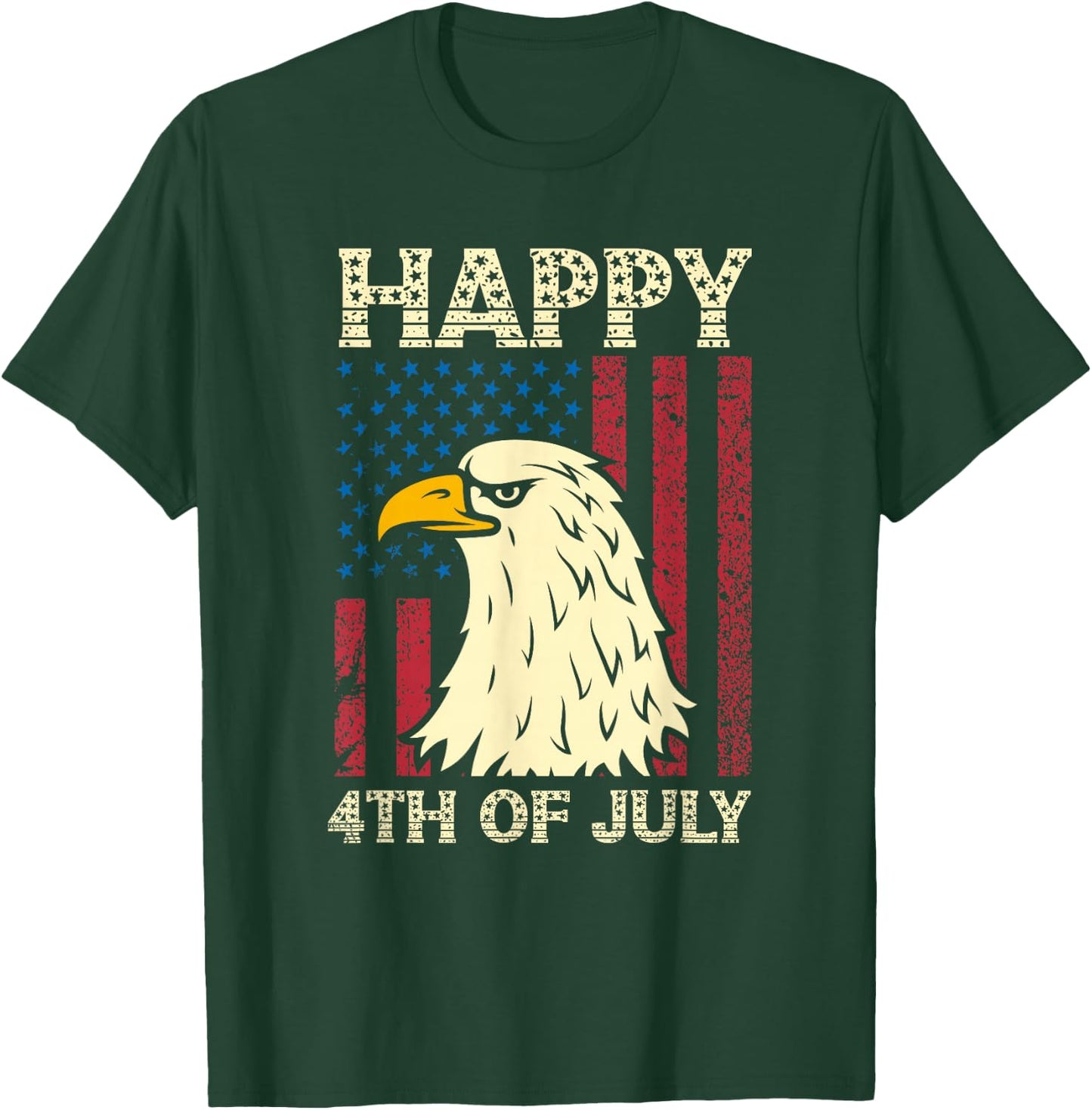 4th of July Independence Day American Flag T-Shirt - T-Shirt | Forest