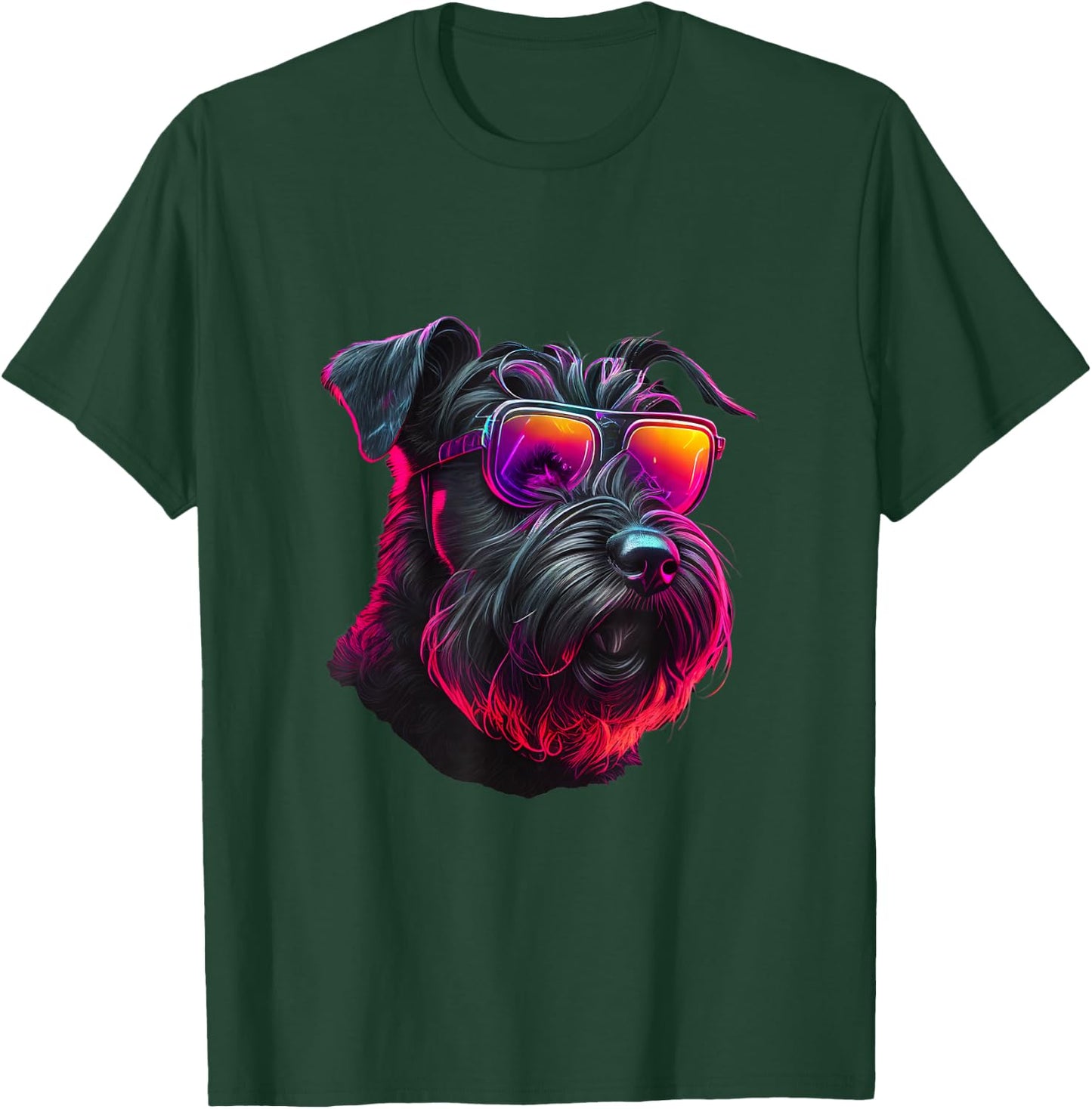 Abstract Giant Schnauzer Dog Lovers Giant Schnauzer Dogs T-Shirt - T-Shirt | Forest