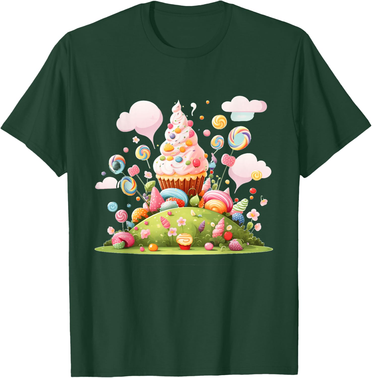 Funny World of Sweets and Cake Costume , black T-Shirt - T-Shirt | Forest