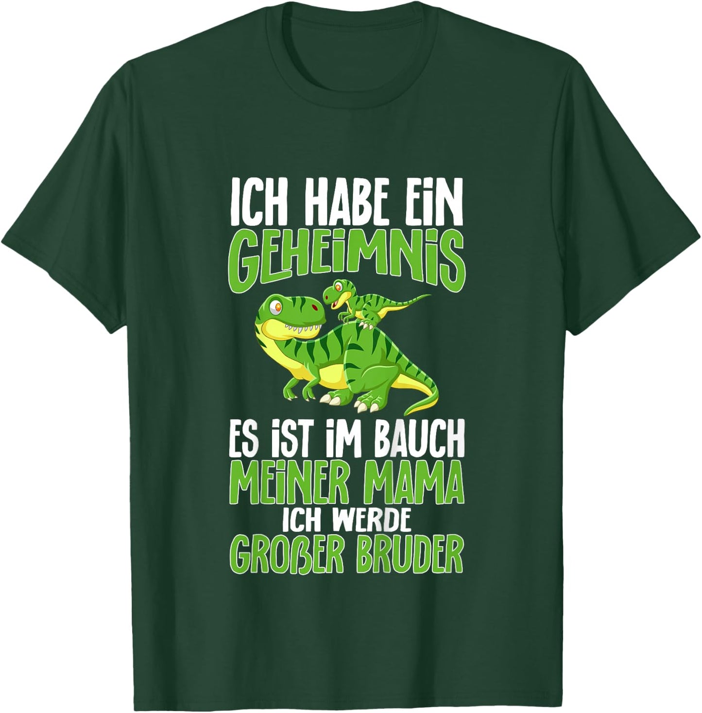 Children's Funny I Will Be Big Brother Dinosaur, black T-Shirt - T-Shirt | Forest