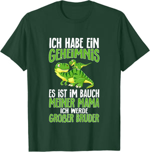 Children's Funny I Will Be Big Brother Dinosaur, black T-Shirt - T-Shirt | Forest