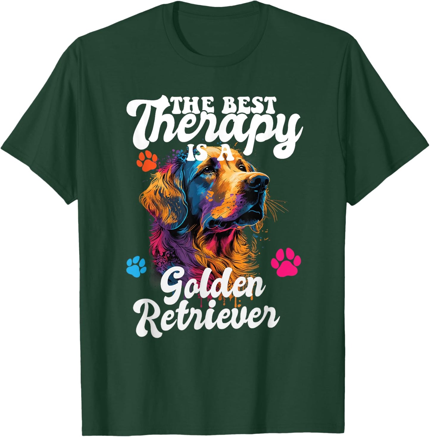 Golden Retriever Pop Art & Splash Art Golden Retriever T-Shirt - T-Shirt | Forest