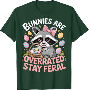 Bunnies Are Overrated Stay Feral T-Shirt - T-Shirt | Forest