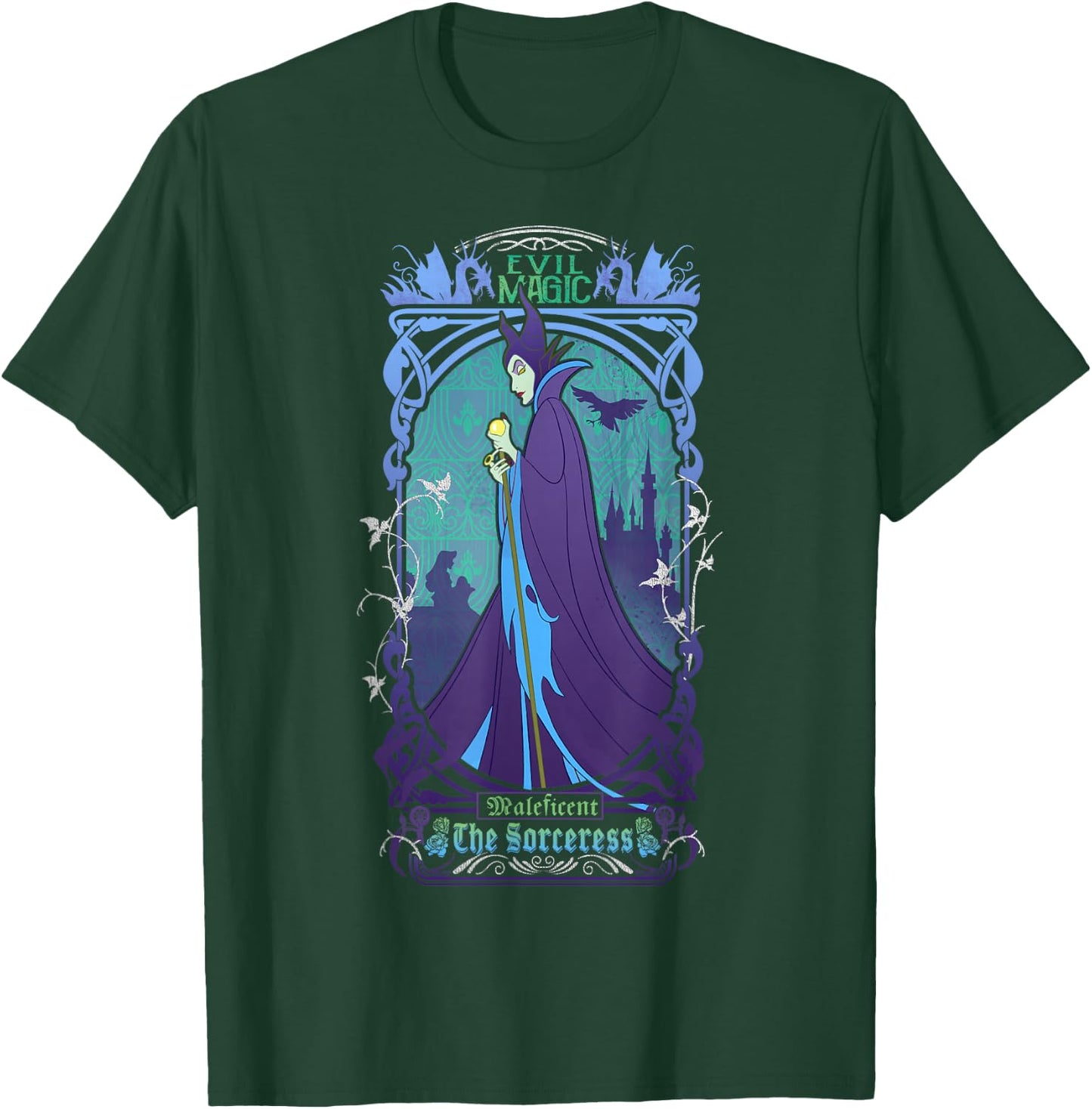 Disney Maleficent The Sorceress Deep Purple Graphic T-Shirt - T-Shirt | Forest