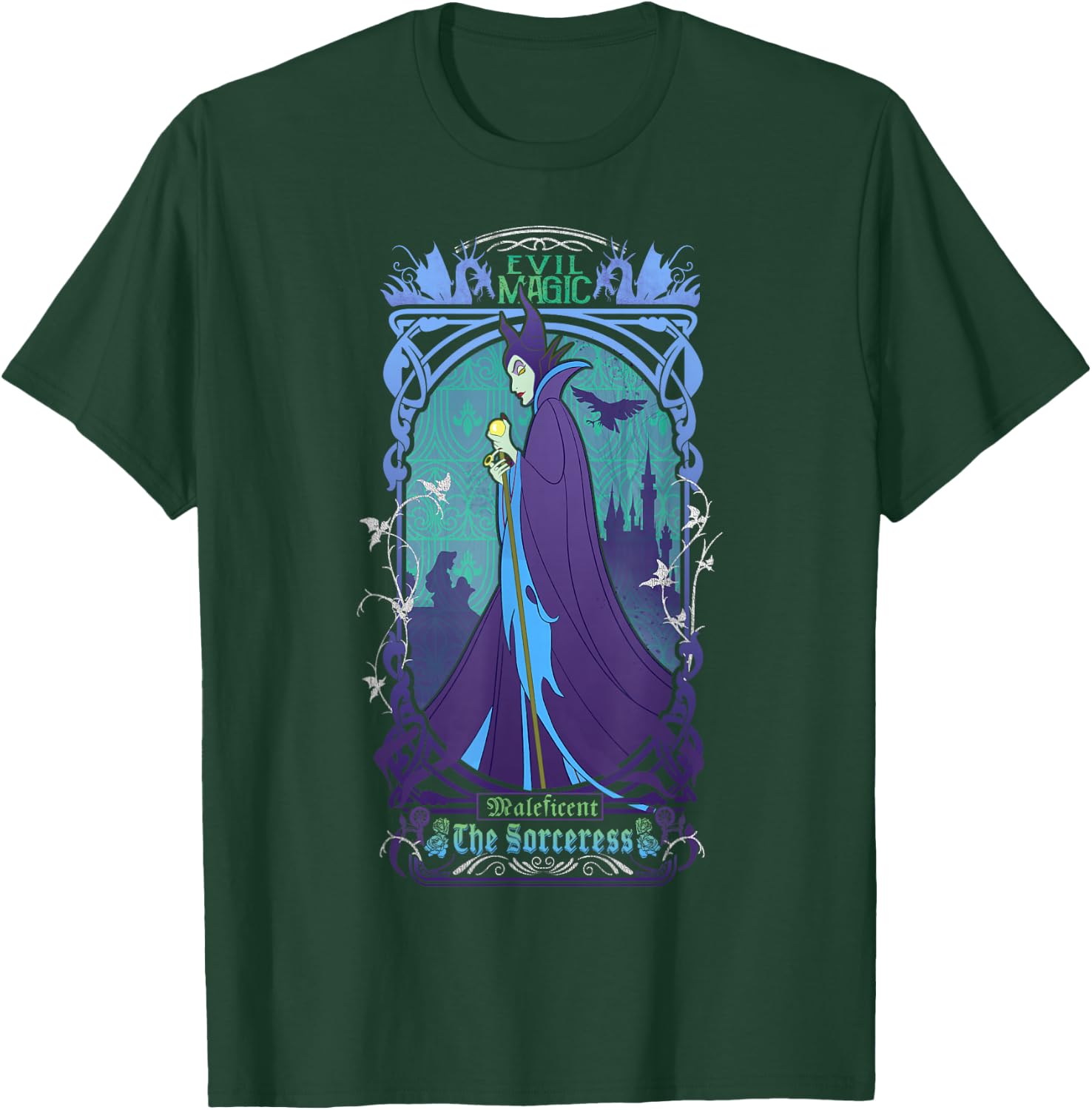 Disney Maleficent The Sorceress Deep Purple Graphic T-Shirt - T-Shirt | Forest