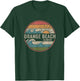 Retro Orange Beach Alabama Drawing Art Design T-Shirt - T-Shirt | Forest