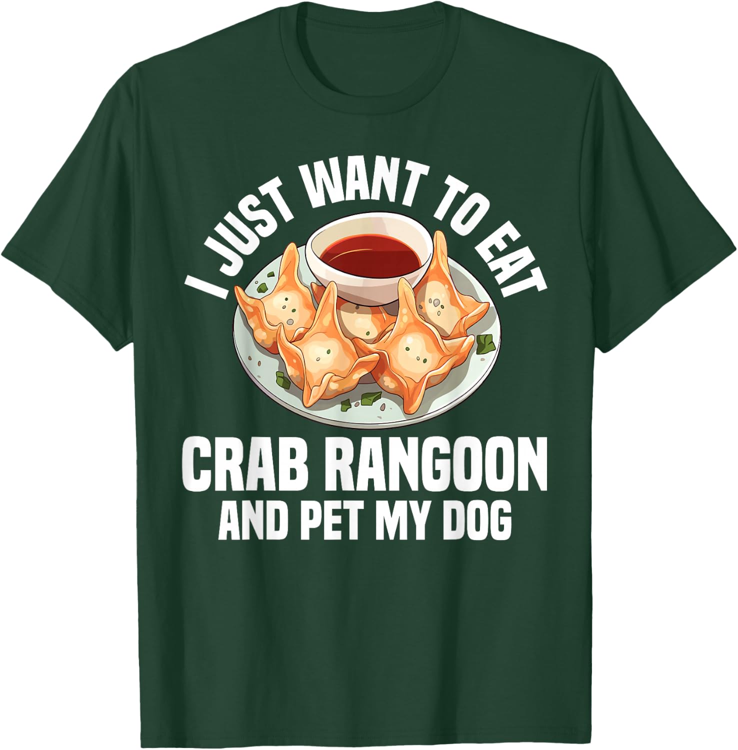 Crab Rangoon Clothes & Crab Rangoon Clothing -Adults, -Kids Crab Rangoon Food Lover Chinese Accessories Black Small Classic Fit Short Sleeve T-Shirt - T-Shirt | Forest