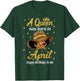 A Queen Was Born In April Leopard Hat Black Women T-Shirt - T-Shirt | Forest
