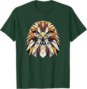 Geometric Art Hawk Hawks T-Shirt - T-Shirt | Forest