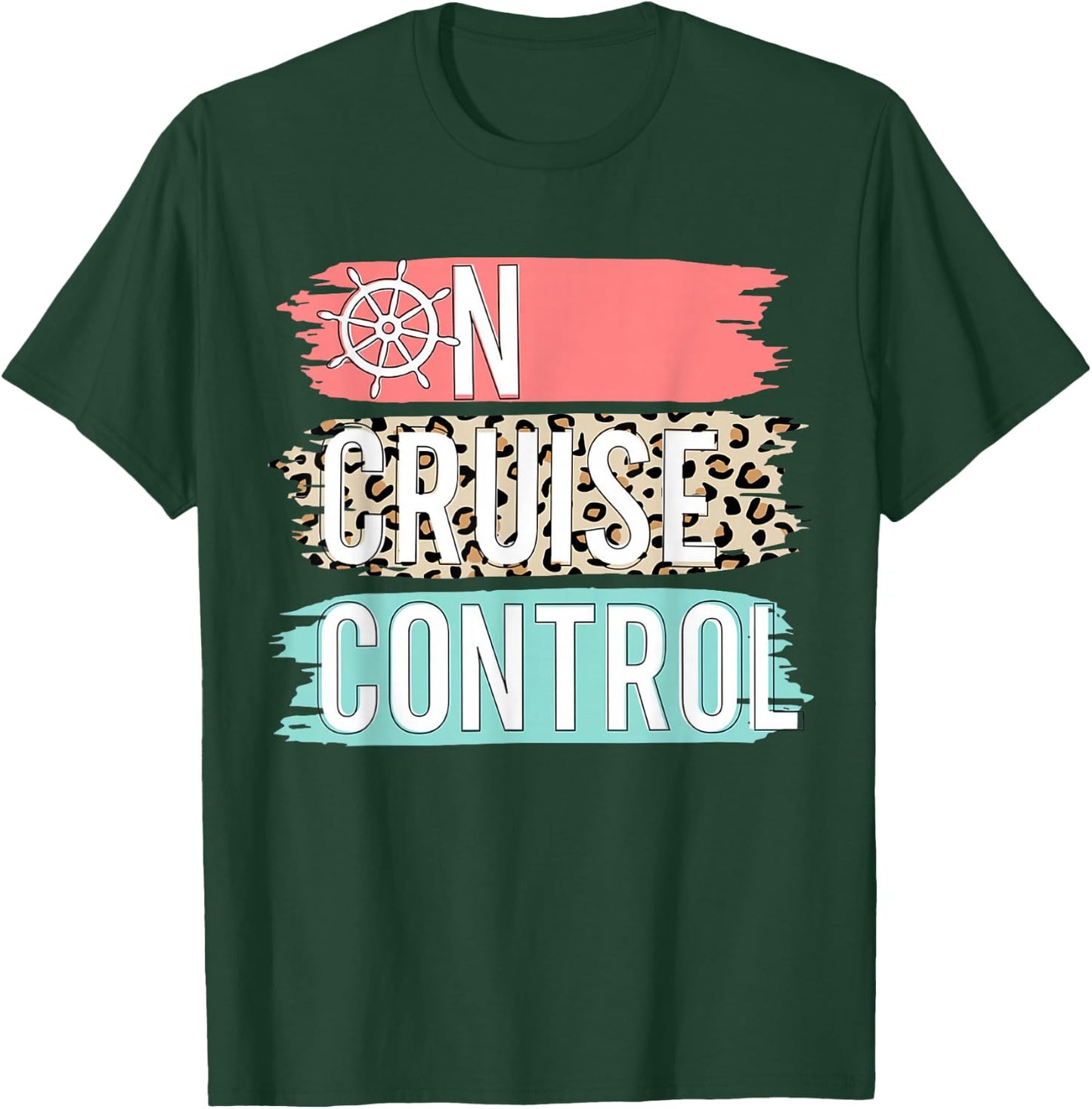 Control On Cruise Leopard Funny Summer Vacation Family Women T-Shirt - T-Shirt | Forest