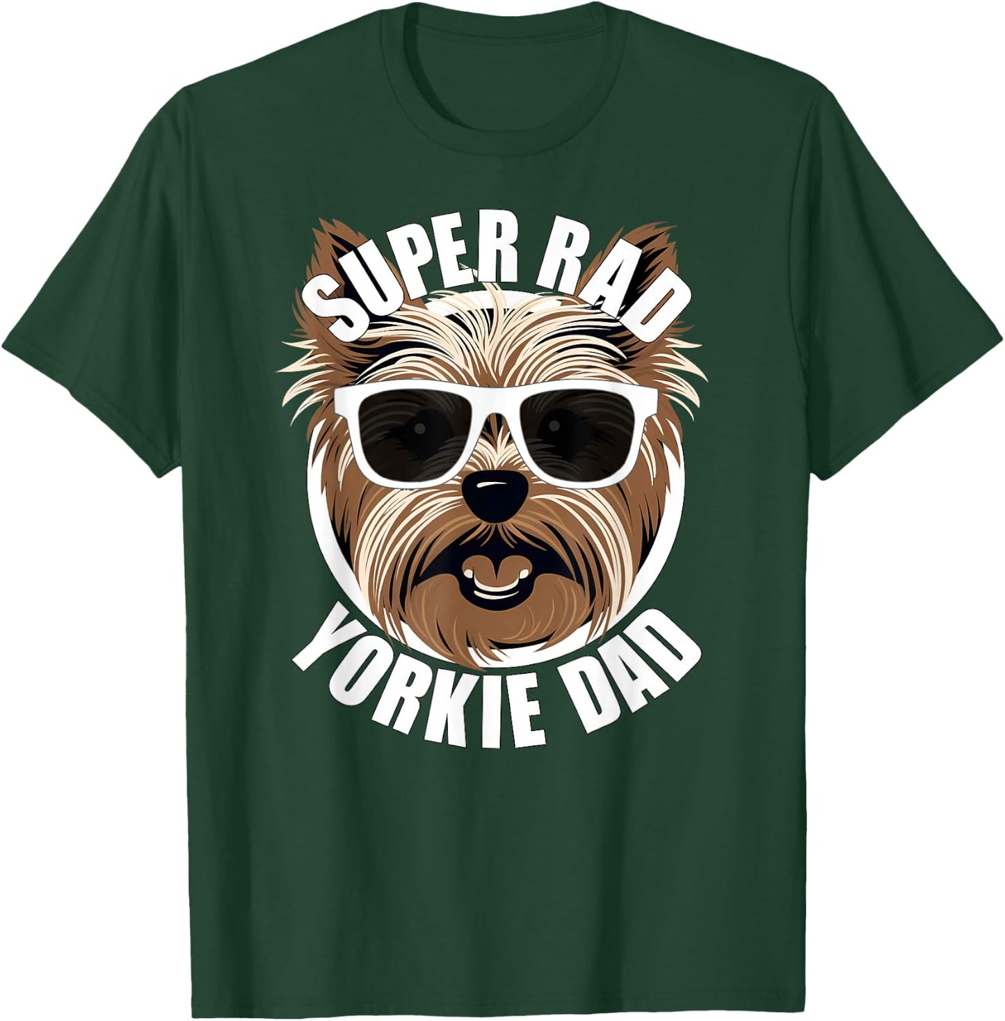 Yorkie Dad Funny Father’s Day Yorkshire Terrier Dog Dad T-Shirt - T-Shirt | Forest