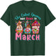 The Cutest Gnomes Are Born In March Three Gnomes Birthday T-Shirt - T-Shirt | Forest