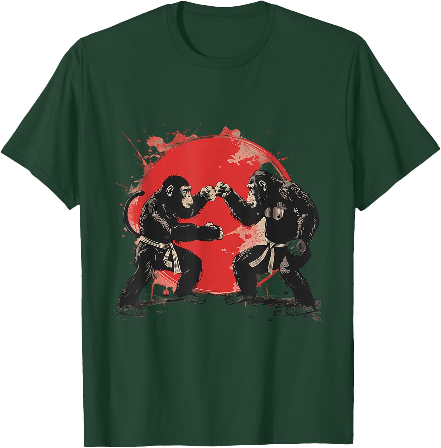 MMA Monkey Taekwondo Jiu-Jitsu Martial Arts Kickboxing T-Shirt - T-Shirt | Forest