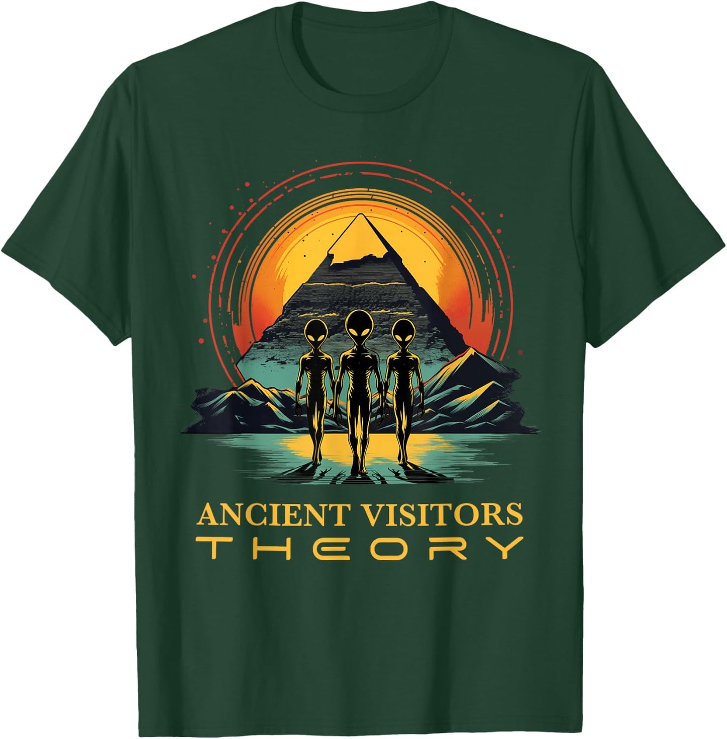 Theorie Antike Außerirdische Besucher Weltall UFO Alien T-Shirt - T-Shirt | Forest