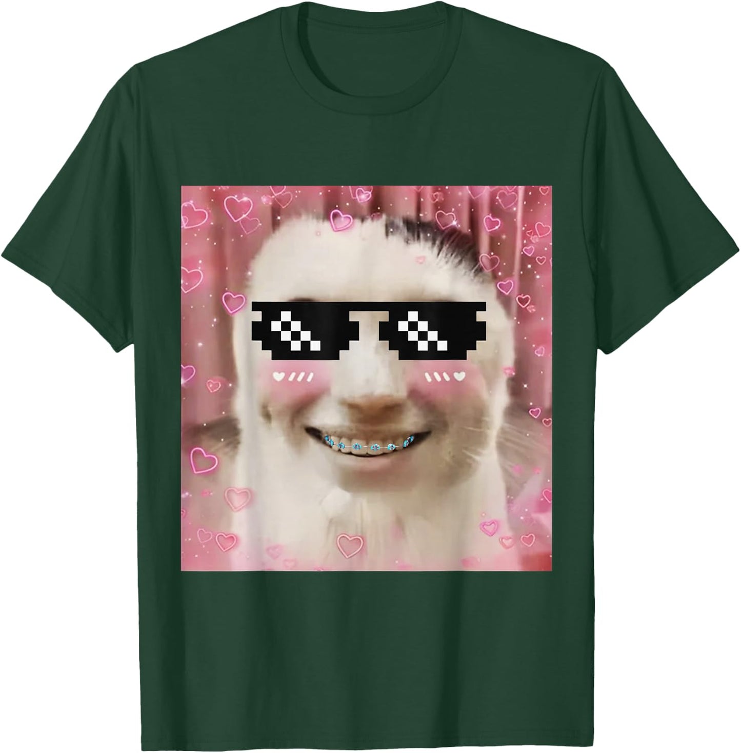 Goofy Ahh Cat Meme Dank Cursed Weirdcore Cringey Banana Cat T-Shirt - T-Shirt | Forest