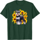 & Girls Sunflowers Flowers Miniature Schnauzer Lover T-Shirt - T-Shirt | Forest