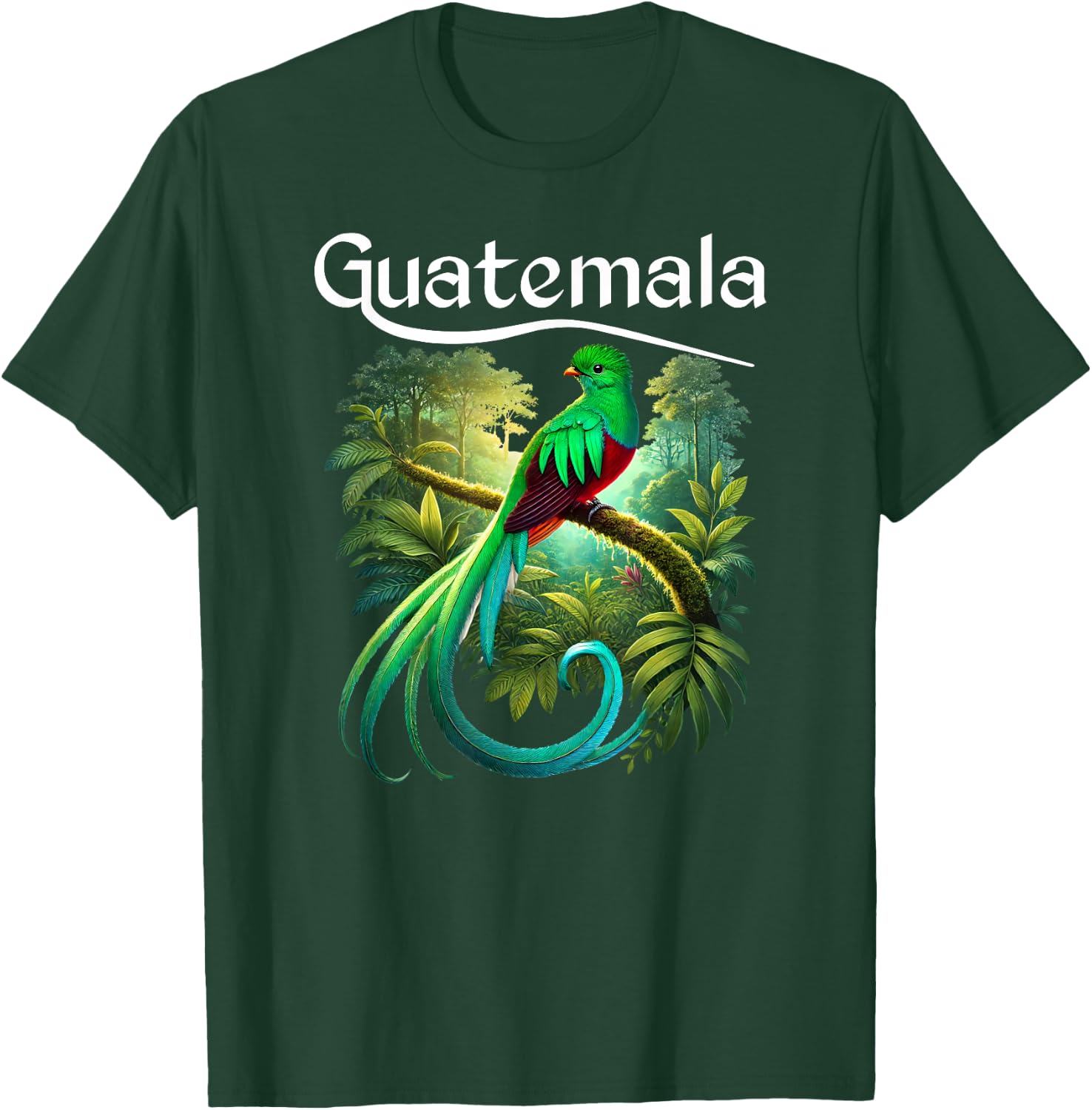 Quetzal Guatemala Chapin Antigua Tikal Tradicional Maya 502 T-Shirt - T-Shirt | Forest