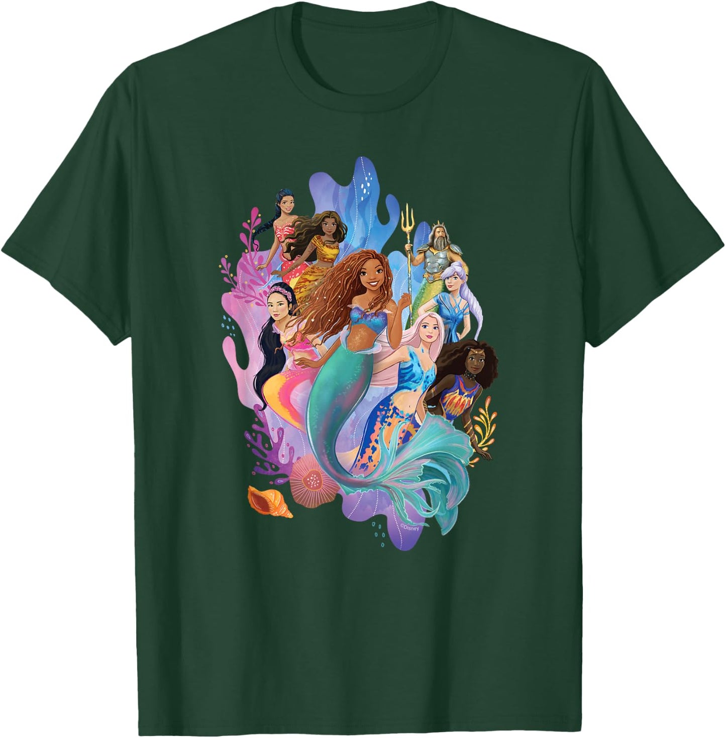 Disney The Little Mermaid Ariel Royal Ocean Family T-Shirt - T-Shirt | Forest