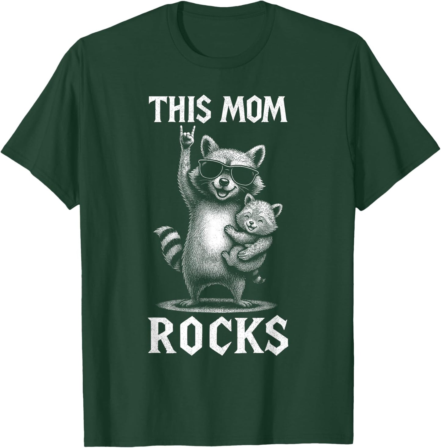 Mother's Day Gifts Raccoon Novelty Funny Mother's Day T-Shirt - T-Shirt | Forest