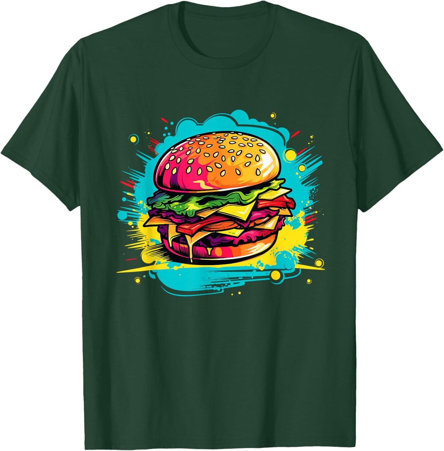 Colorful Burger T-Shirt - T-Shirt | Forest