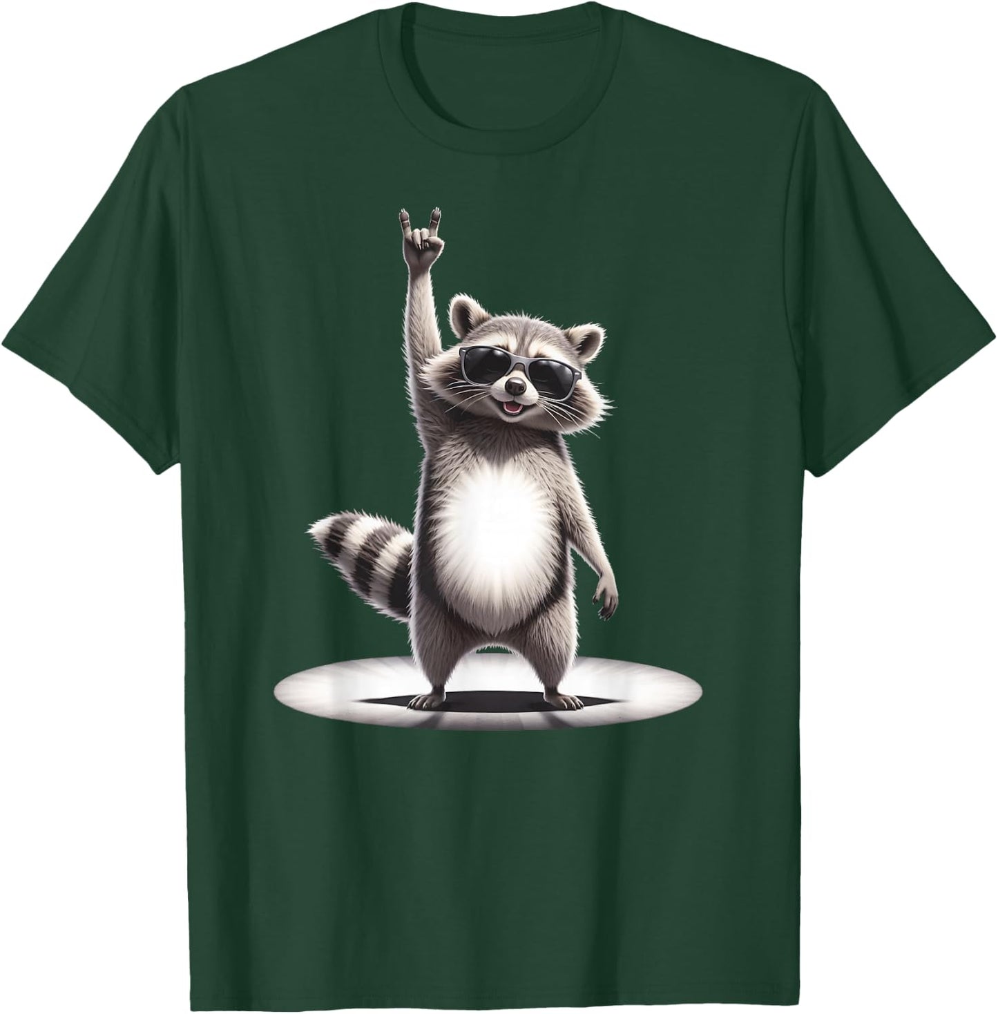 Funny Washbear Rock Music X Retro Rocker Racoon Pedro , black T-Shirt - T-Shirt | Forest