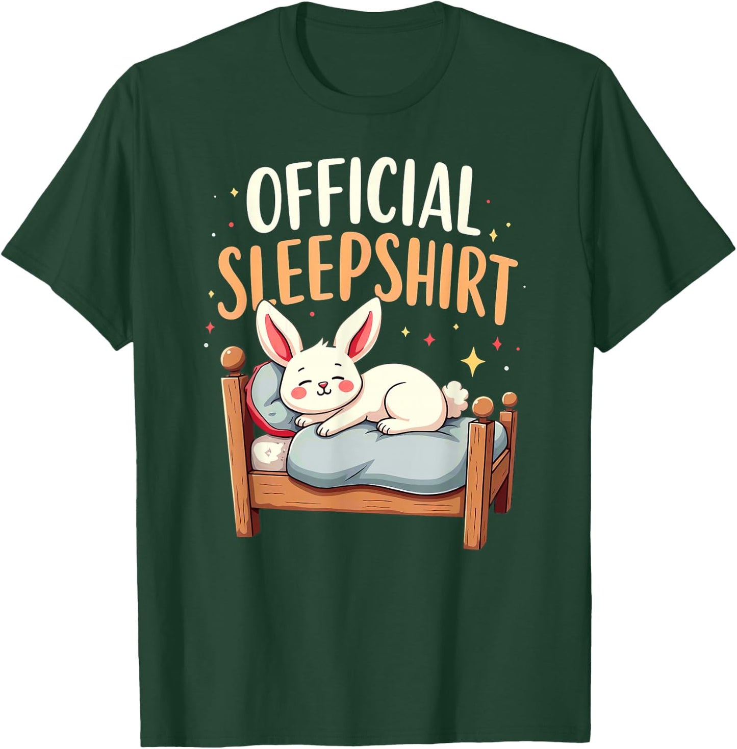 Official Sleepshirt Bunny Rabbit Sleeping T-Shirt - T-Shirt | Forest