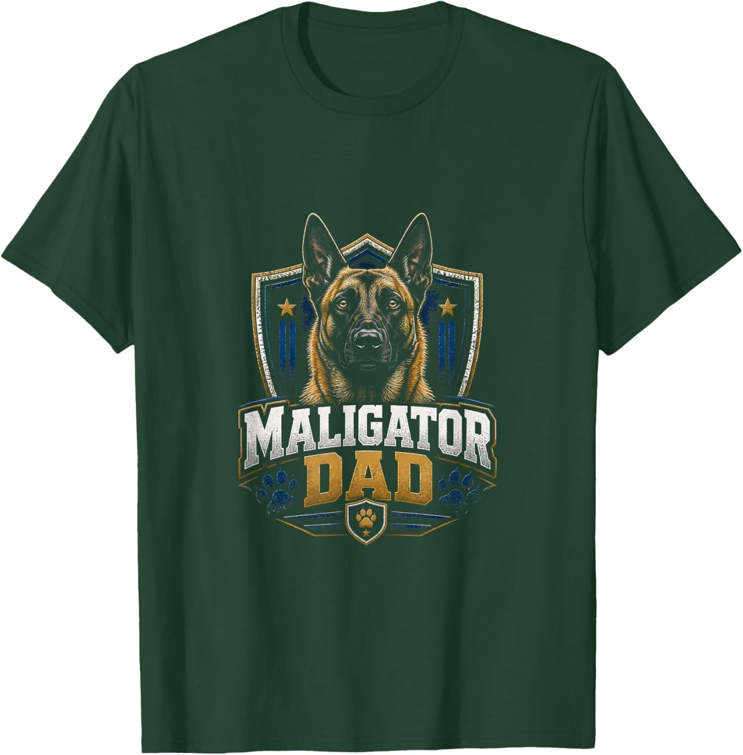 Maligator Dad Belgian Malinois T-Shirt - T-Shirt | Forest