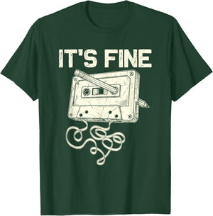 It's Fine Retro Cassette Tape 80's 90's Music Vintage T-Shirt - T-Shirt | Forest