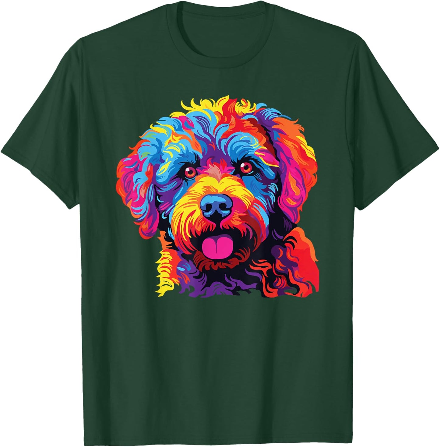 Watercolor Colorful Lagotto Romagnolo Dogs T-Shirt - T-Shirt | Forest