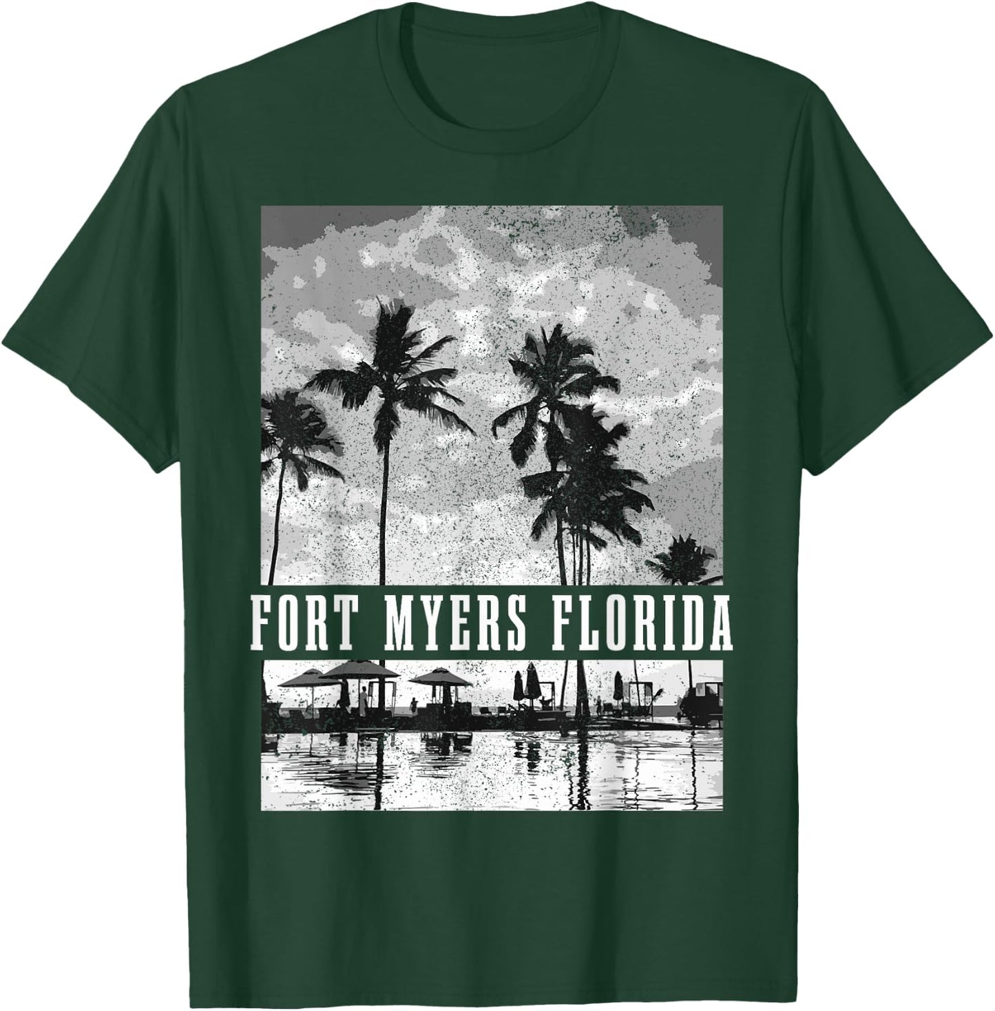 Fort Myers Beach Florida Vintage USA America Souvenir T-Shirt - T-Shirt | Forest