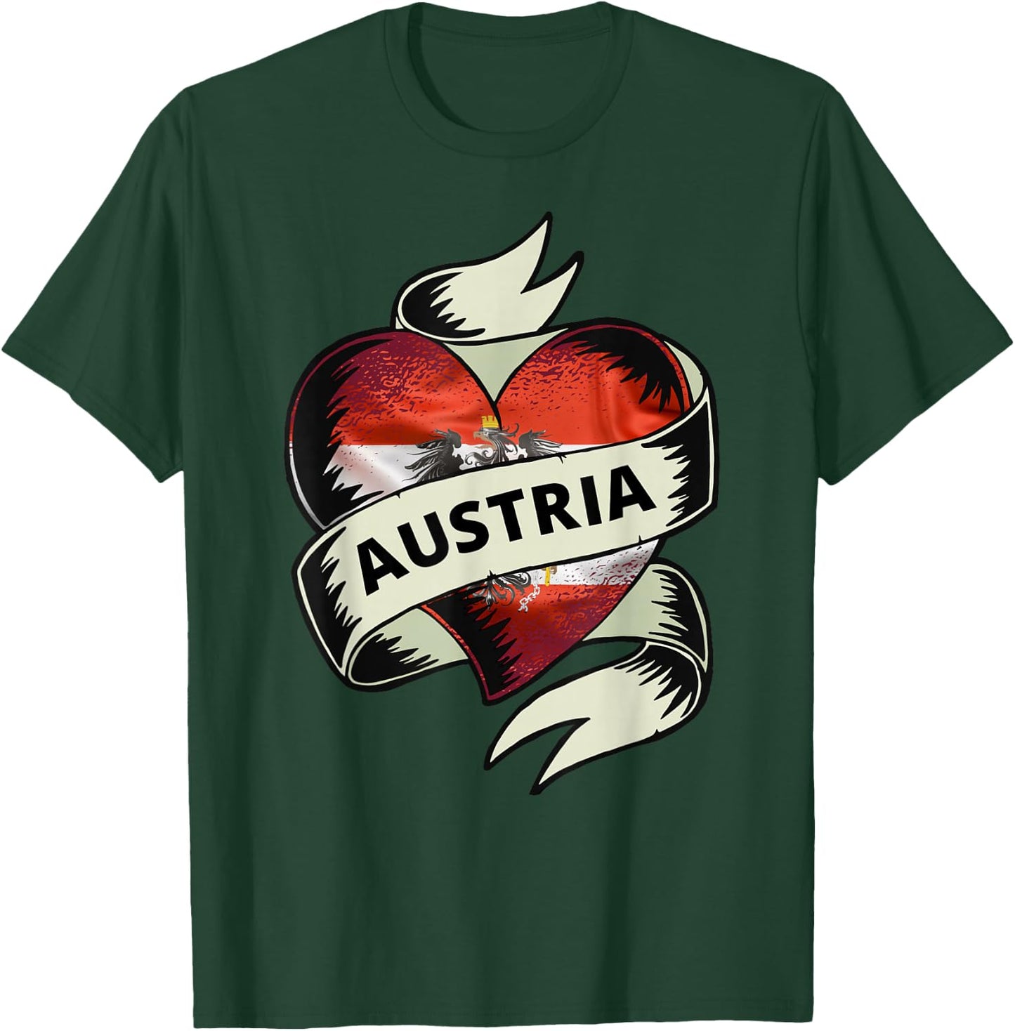 Österreich Flagge Fan Österreichische Flagge Patriot Austria T-Shirt - T-Shirt | Forest
