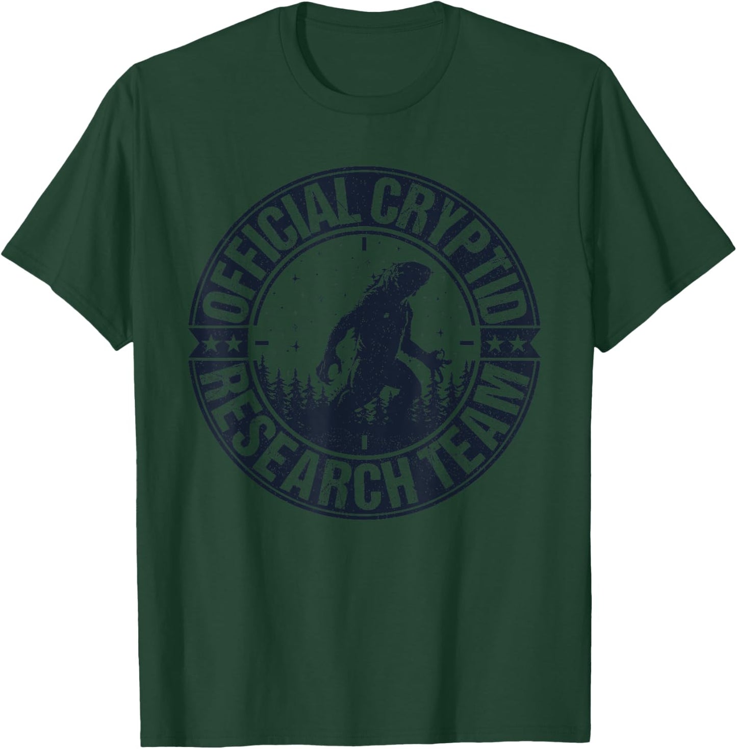 Official Cryptid Research Team Lizardman Hunting Lizard T-Shirt - T-Shirt | Forest