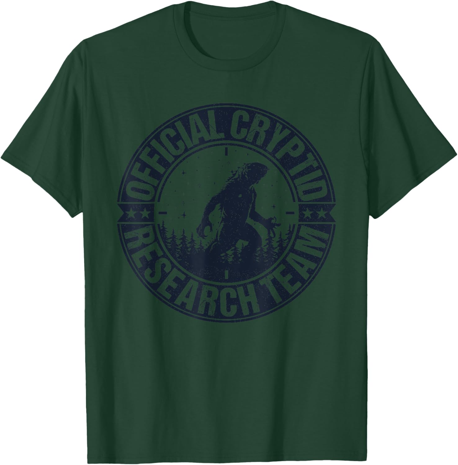 Official Cryptid Research Team Lizardman Hunting Lizard T-Shirt - T-Shirt | Forest