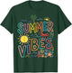 Funny Beach Summer Vibes Women Kids Summer Vacation T-Shirt - T-Shirt | Forest